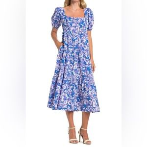 ASTR the label square neck midi dress